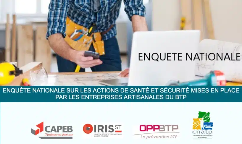 Web2vi enquête nationale pour entreprises artisanales du btp sur la santé et sécurité au travail