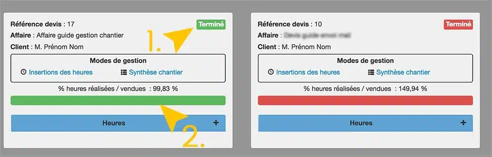 Web2vi guide d'utilisation FAQ gestion de chantier