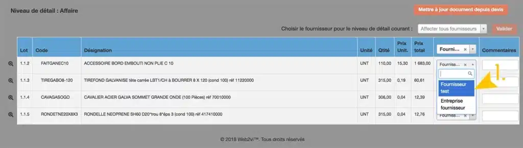 Web2vi guide d'utilisation FAQ gestion de chantier