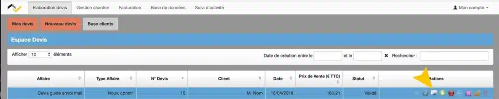 Web2vi Guide d'utilisation FAQ mail client devis facture