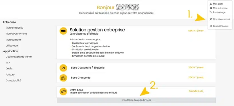 Nouveautés Web2vi Octobre 2017 importer sa base de données dans logiciel