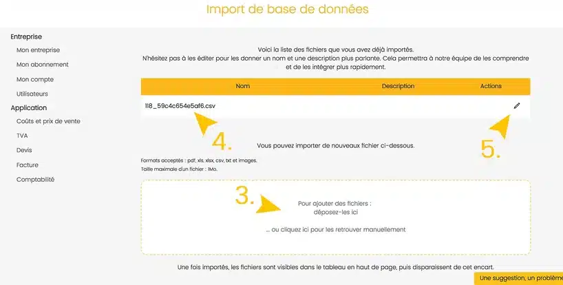 Nouveautés Web2vi Octobre 2017 importer sa base de données dans logiciel 2