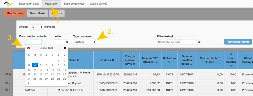 Mise à jour Web2vi logiciel de gestion bâtiment édition devis adresse client